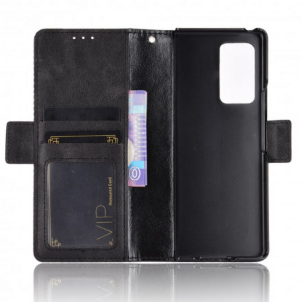 Leren Hoesje voor Samsung Galaxy Z Fold 2 Gestileerd Leereffect
