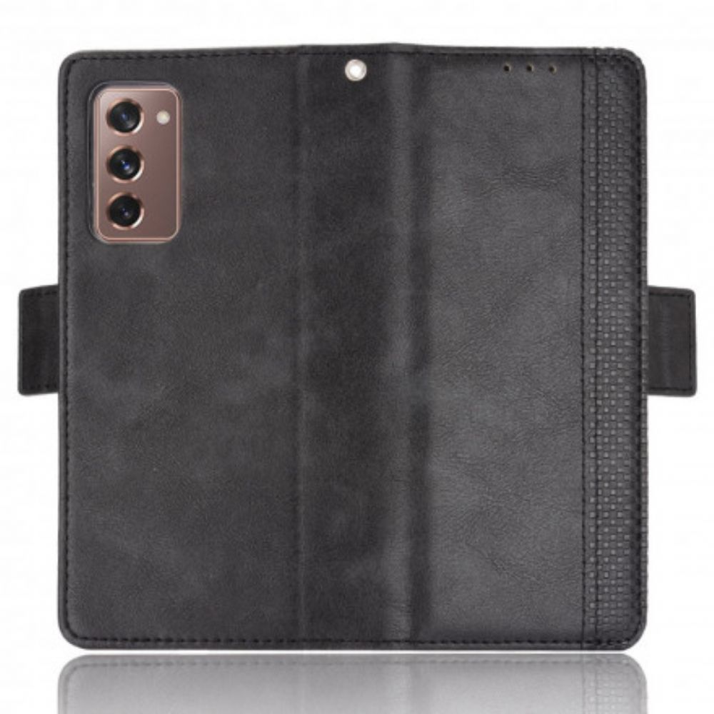 Leren Hoesje voor Samsung Galaxy Z Fold 2 Gestileerd Leereffect