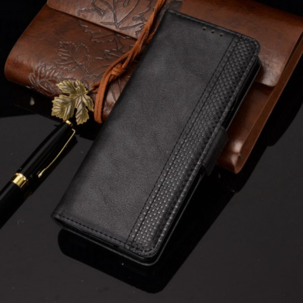 Leren Hoesje voor Samsung Galaxy Z Fold 2 Gestileerd Leereffect
