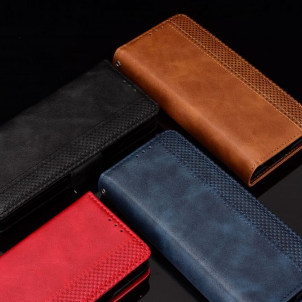 Leren Hoesje voor Samsung Galaxy Z Fold 2 Gestileerd Leereffect