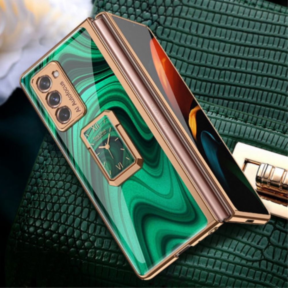 Telefoonhoesje voor Samsung Galaxy Z Fold 2 Vintage Klok En Gkk-beugel