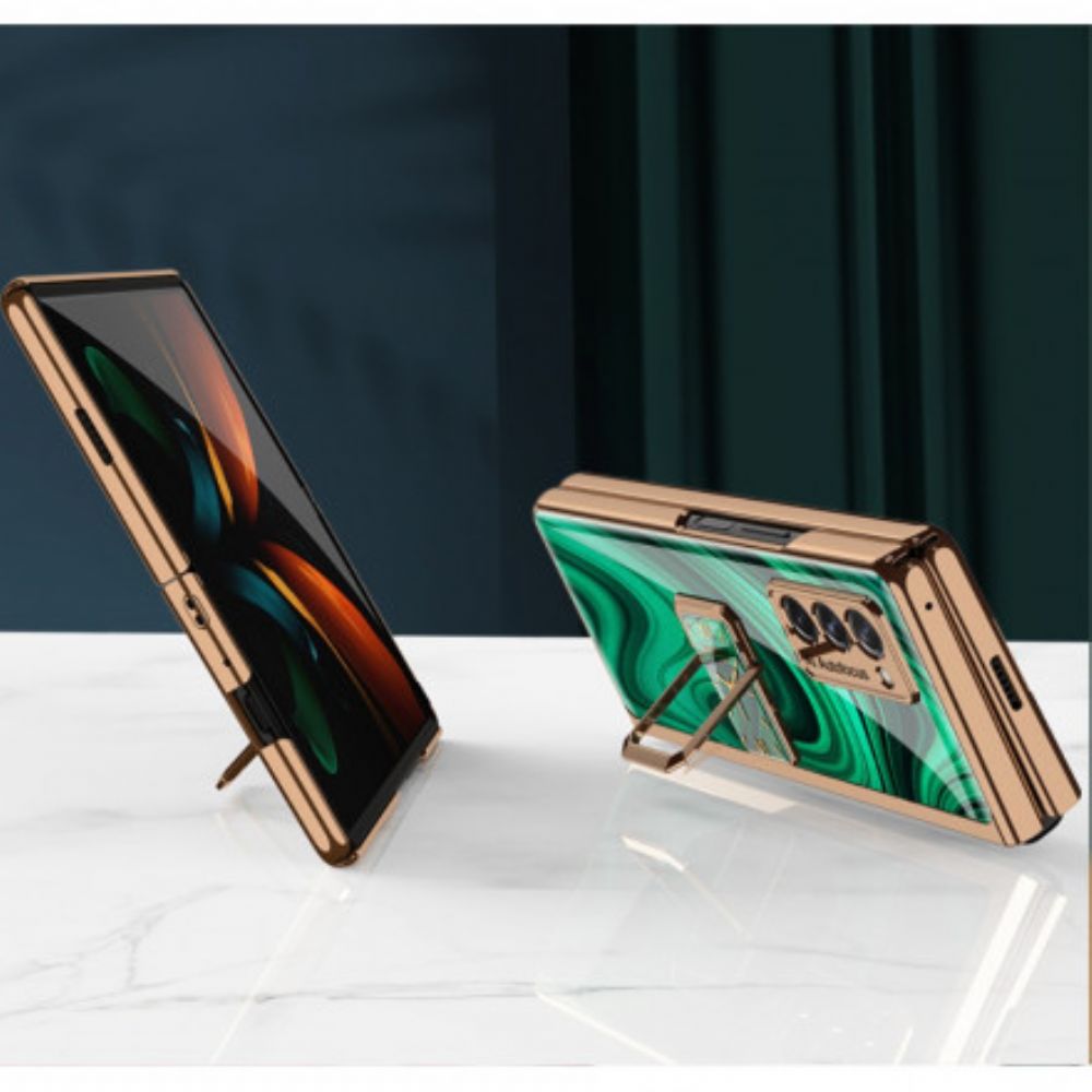 Telefoonhoesje voor Samsung Galaxy Z Fold 2 Vintage Klok En Gkk-beugel
