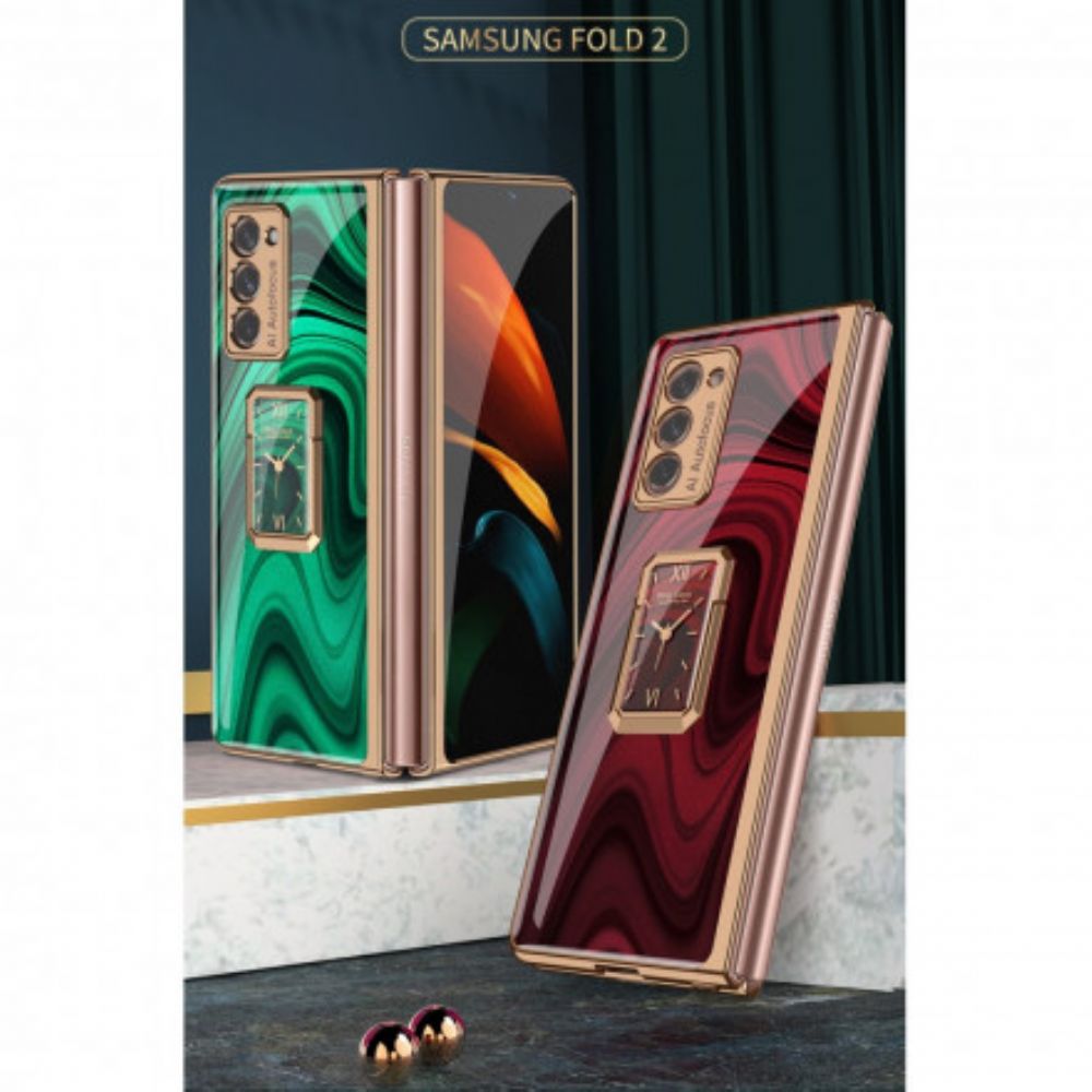 Telefoonhoesje voor Samsung Galaxy Z Fold 2 Vintage Klok En Gkk-beugel