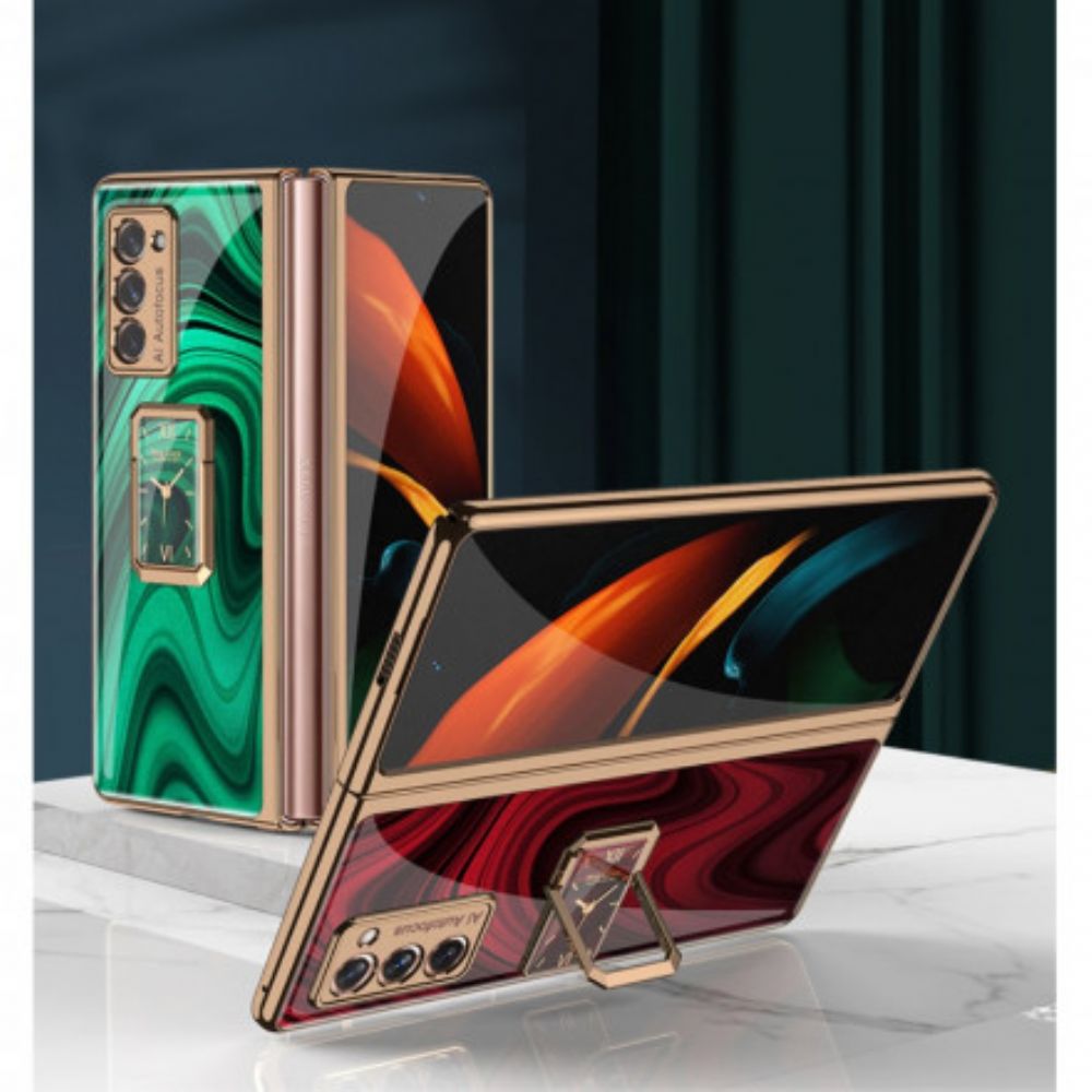 Telefoonhoesje voor Samsung Galaxy Z Fold 2 Vintage Klok En Gkk-beugel