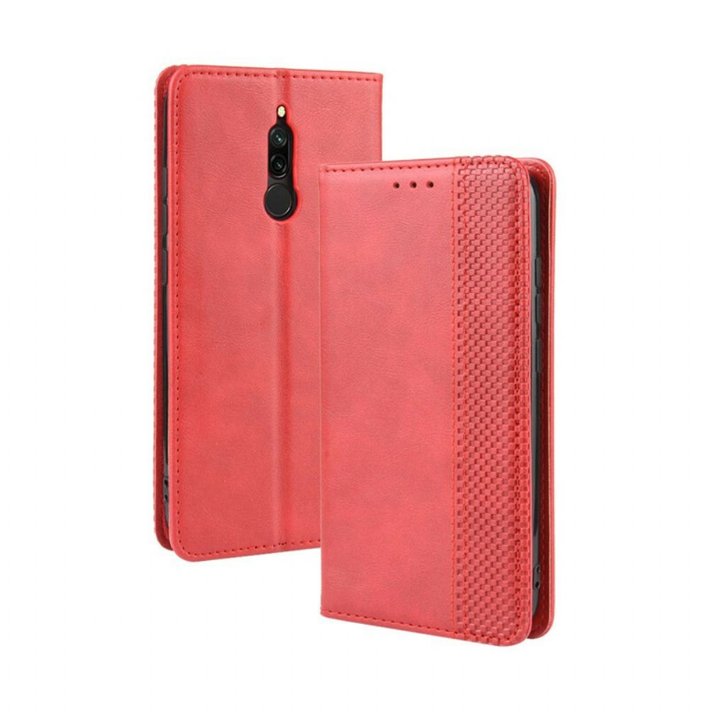 Bescherming Hoesje voor Xiaomi Redmi 8 Folio-hoesje Vintage Gestileerd Leereffect