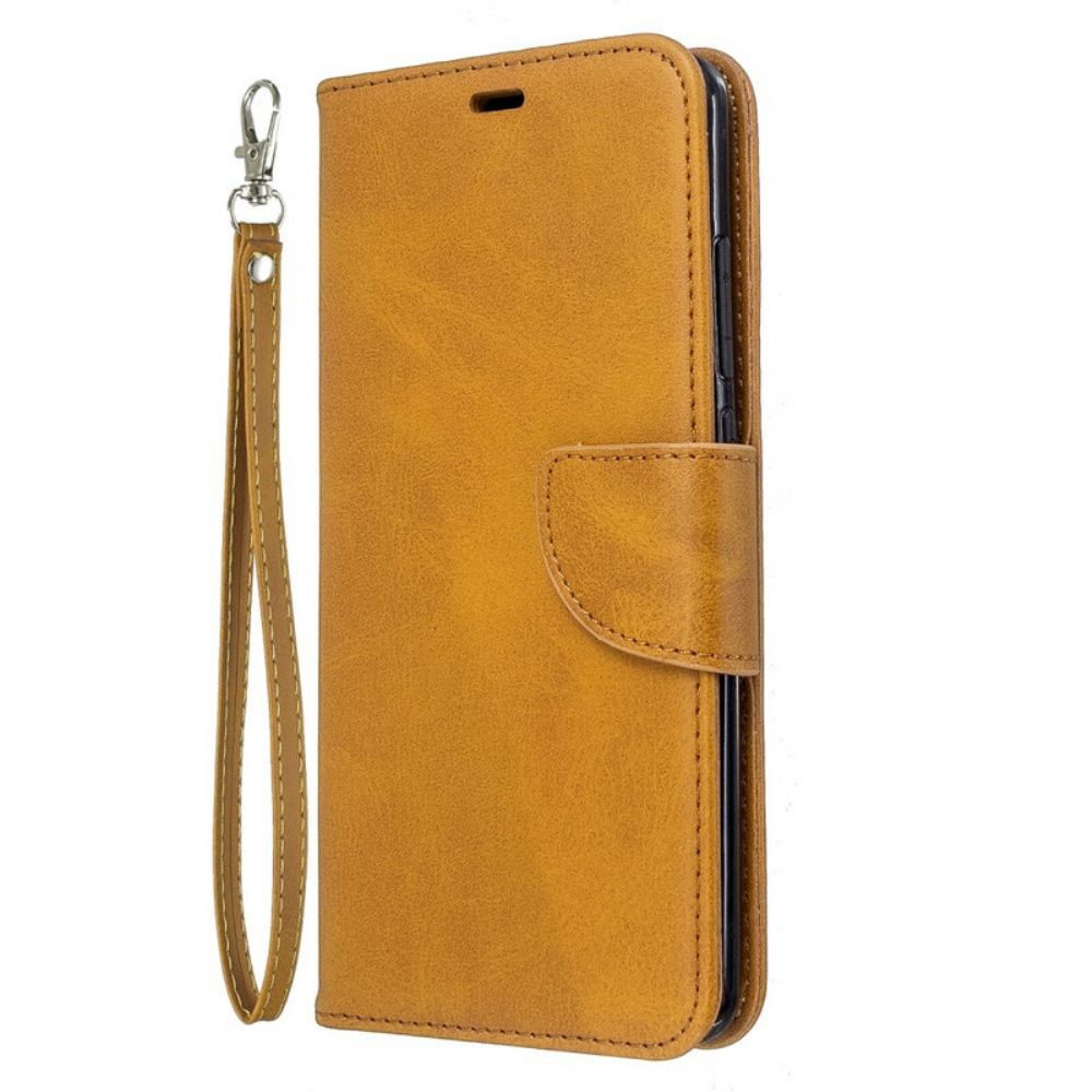 Folio-hoesje voor Xiaomi Redmi 8 Met Ketting Kleurrijke Leren Band Met Effect