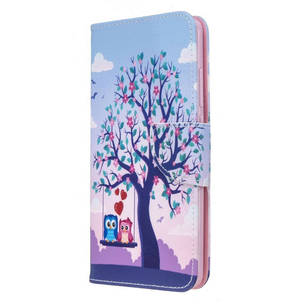 Folio-hoesje voor Xiaomi Redmi 8 Uilen Op De Schommel