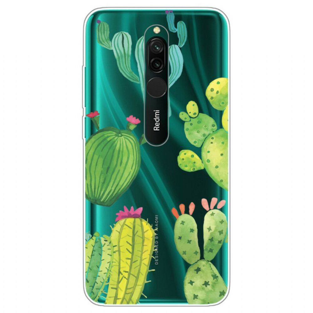 Hoesje voor Xiaomi Redmi 8 Cactus Aquarel