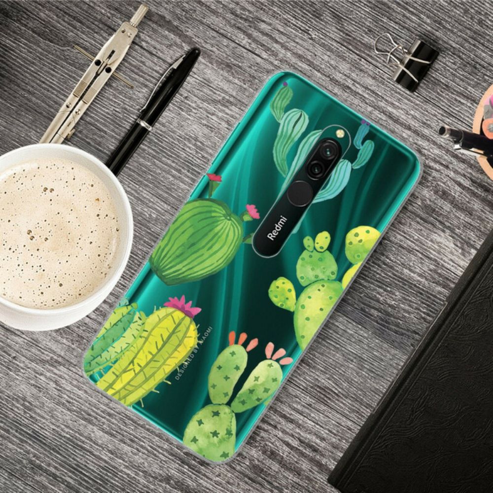 Hoesje voor Xiaomi Redmi 8 Cactus Aquarel