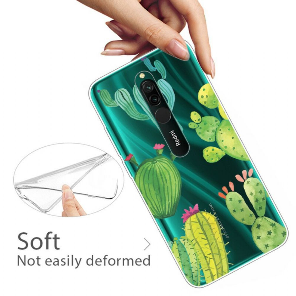Hoesje voor Xiaomi Redmi 8 Cactus Aquarel