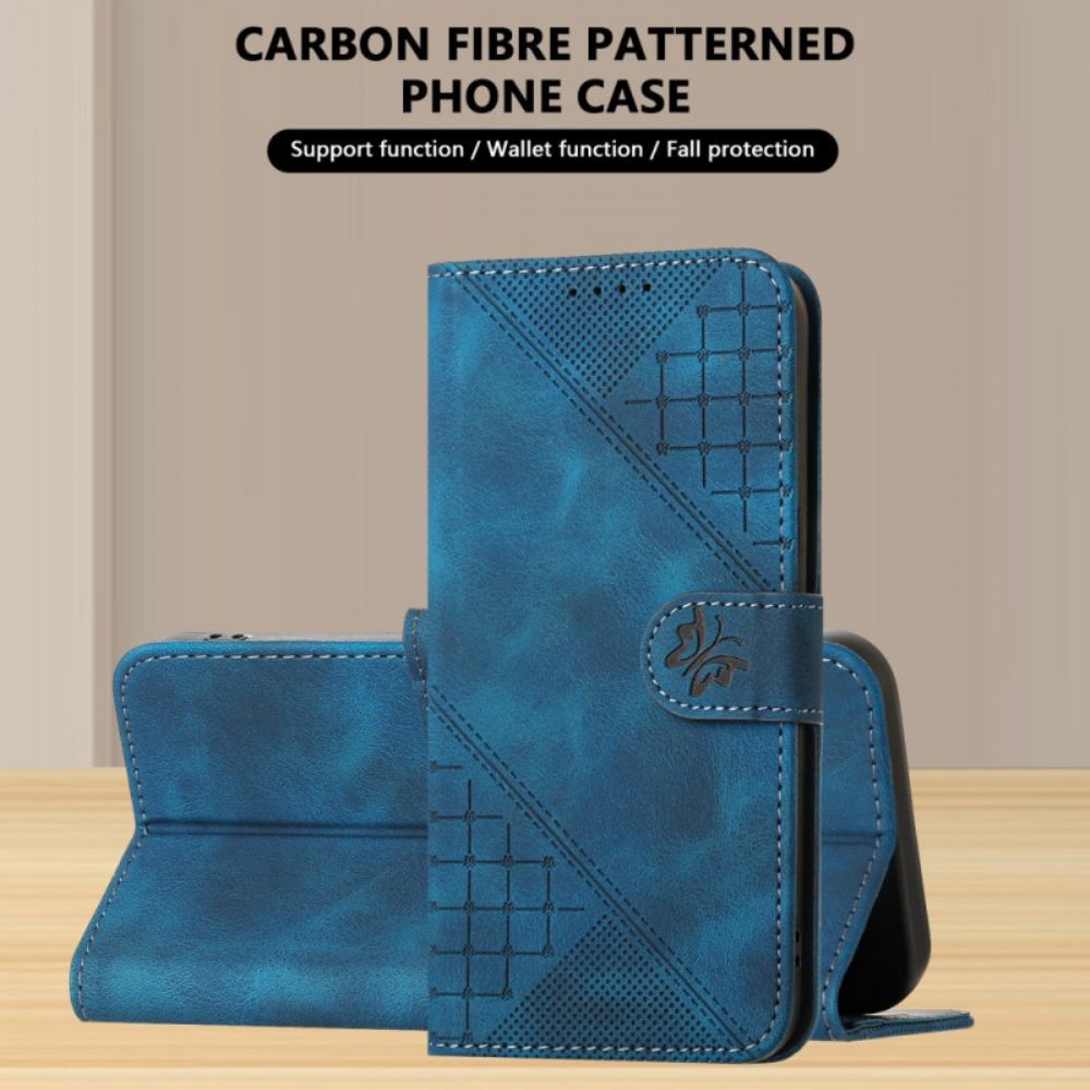 Bescherming Hoesje Realme 14 Pro 5g Geometrische Vlinders Met Riem