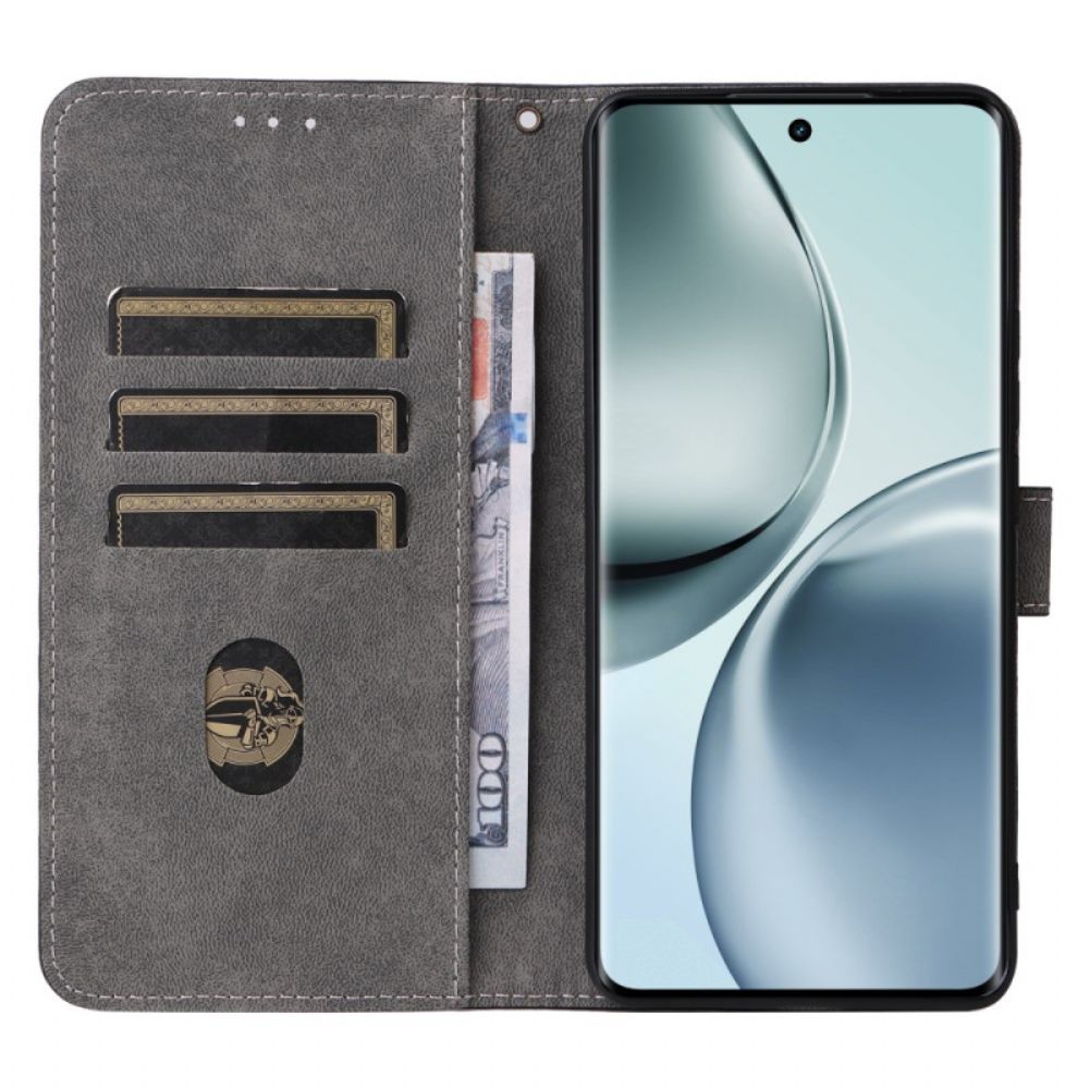 Bescherming Hoesje Realme 14 Pro 5g Rfid-bescherming Met Suède-effect En Bandje