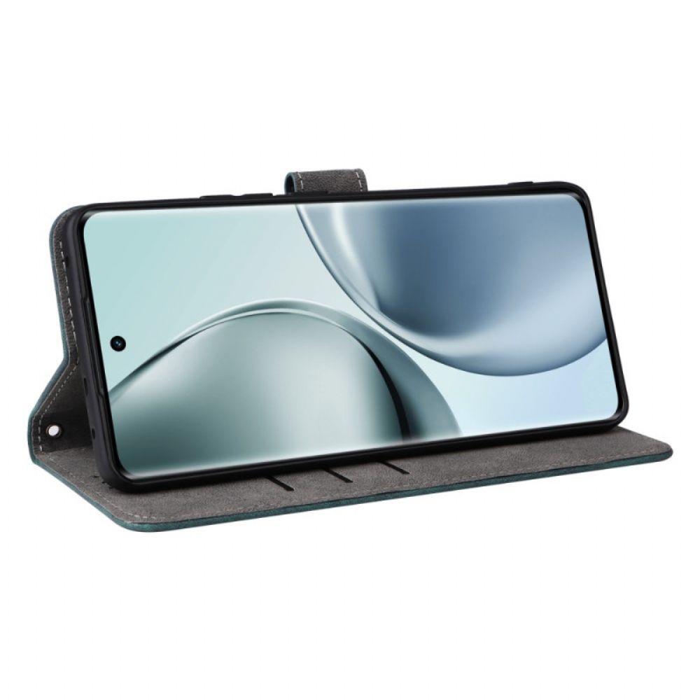 Bescherming Hoesje Realme 14 Pro 5g Rfid-bescherming Met Suède-effect En Bandje