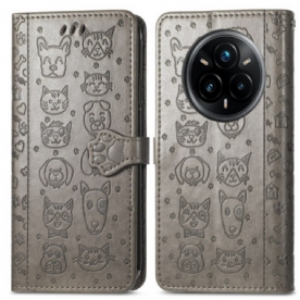 Flip Case Leren Realme 14 Pro 5g Geanimeerde Dieren