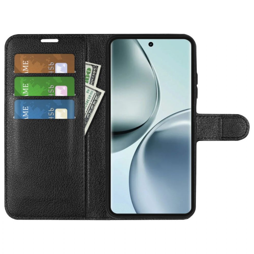 Flip Case Leren Realme 14 Pro 5g Klassiek Lychee Kunstleer