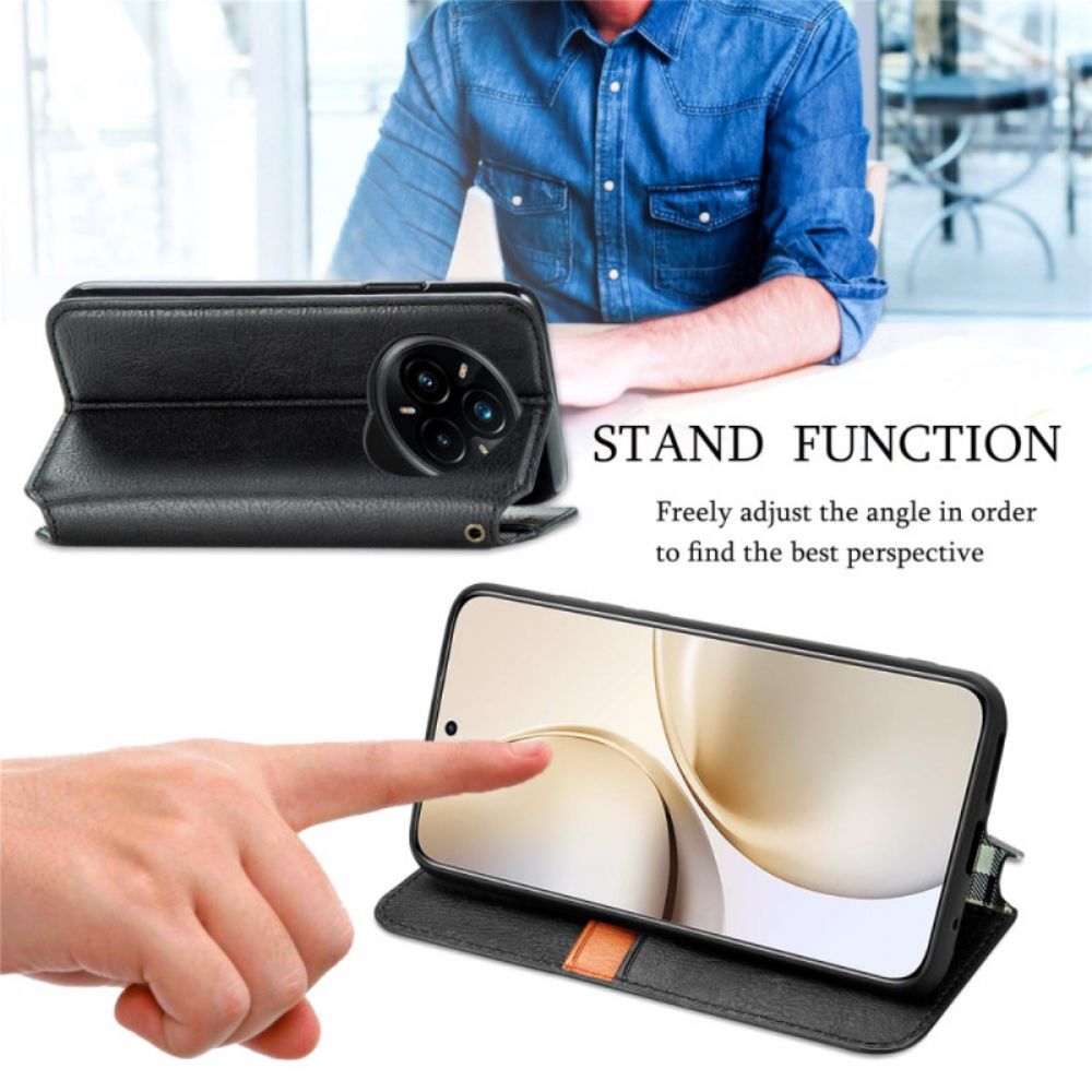 Folio-hoesje Realme 14 Pro 5g Telefoonhoesje Diamantrand Met Suède-effect