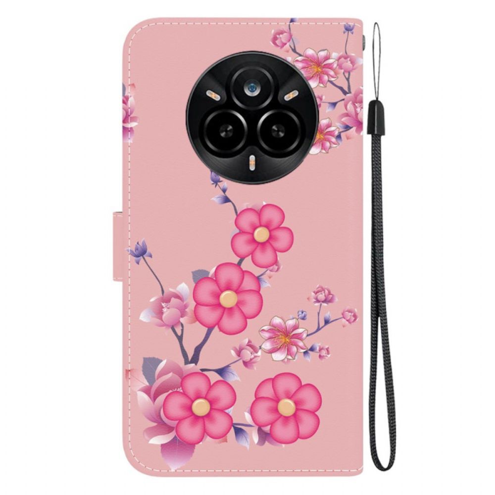 Folio-hoesje Realme 14 Pro 5g Telefoonhoesje Sakura-patroon