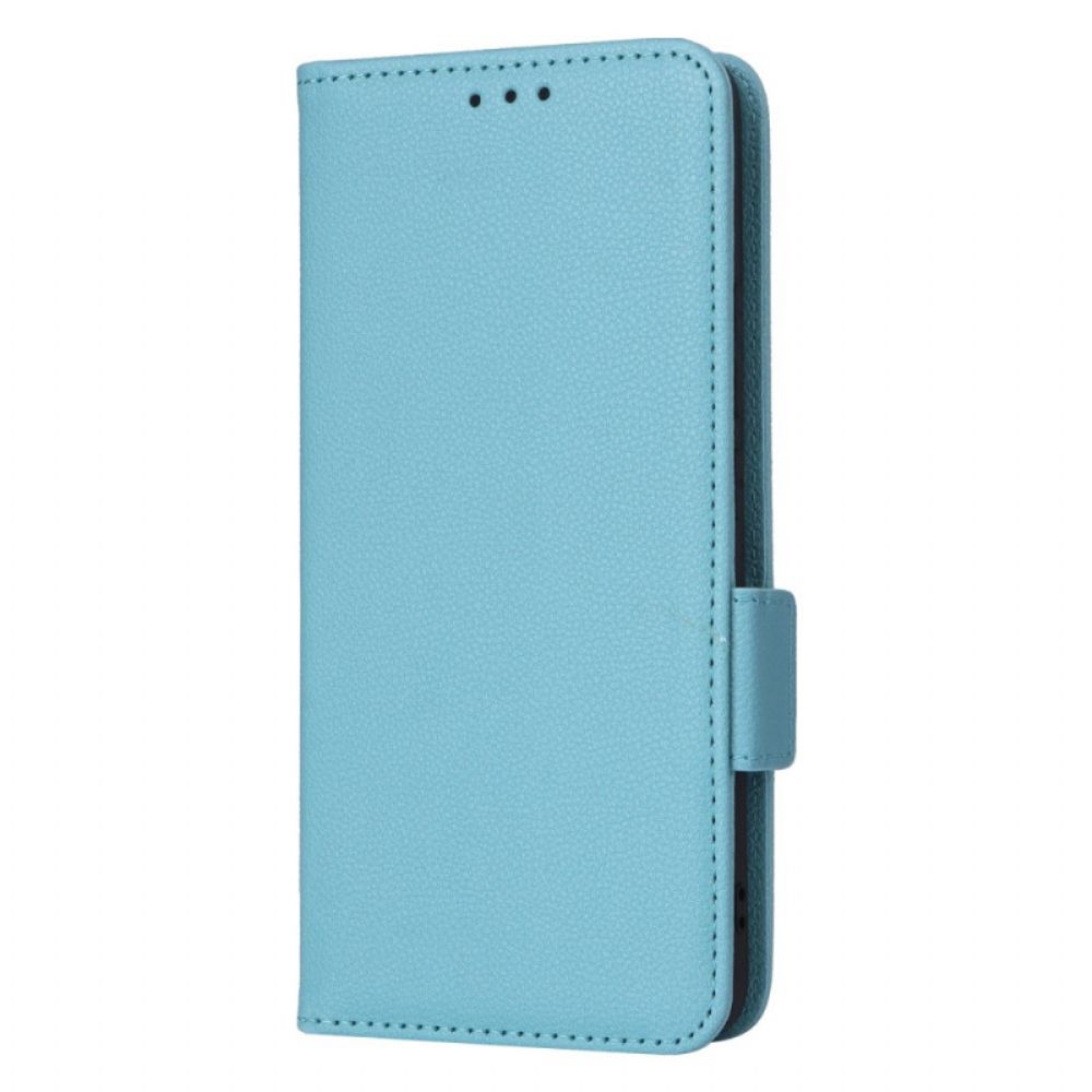 Leren Hoesje Realme 14 Pro 5g Lychee Kunstleer Met Bandje Bescherming Hoesje