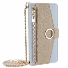 Leren Hoesje Realme 14 Pro 5g Spiegel En Ketting