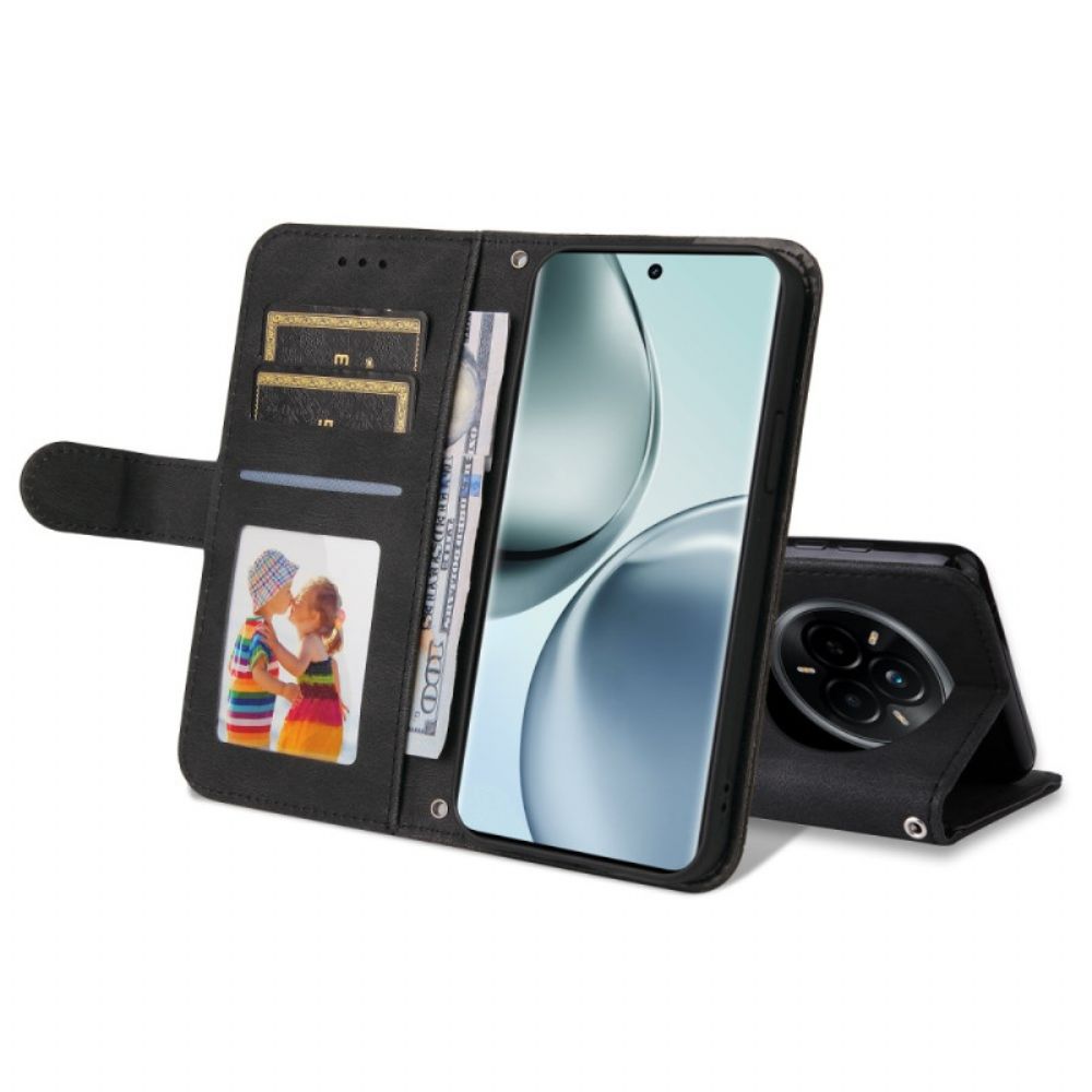 Leren Hoesje Realme 14 Pro 5g Suède-effect Met Klinknagels