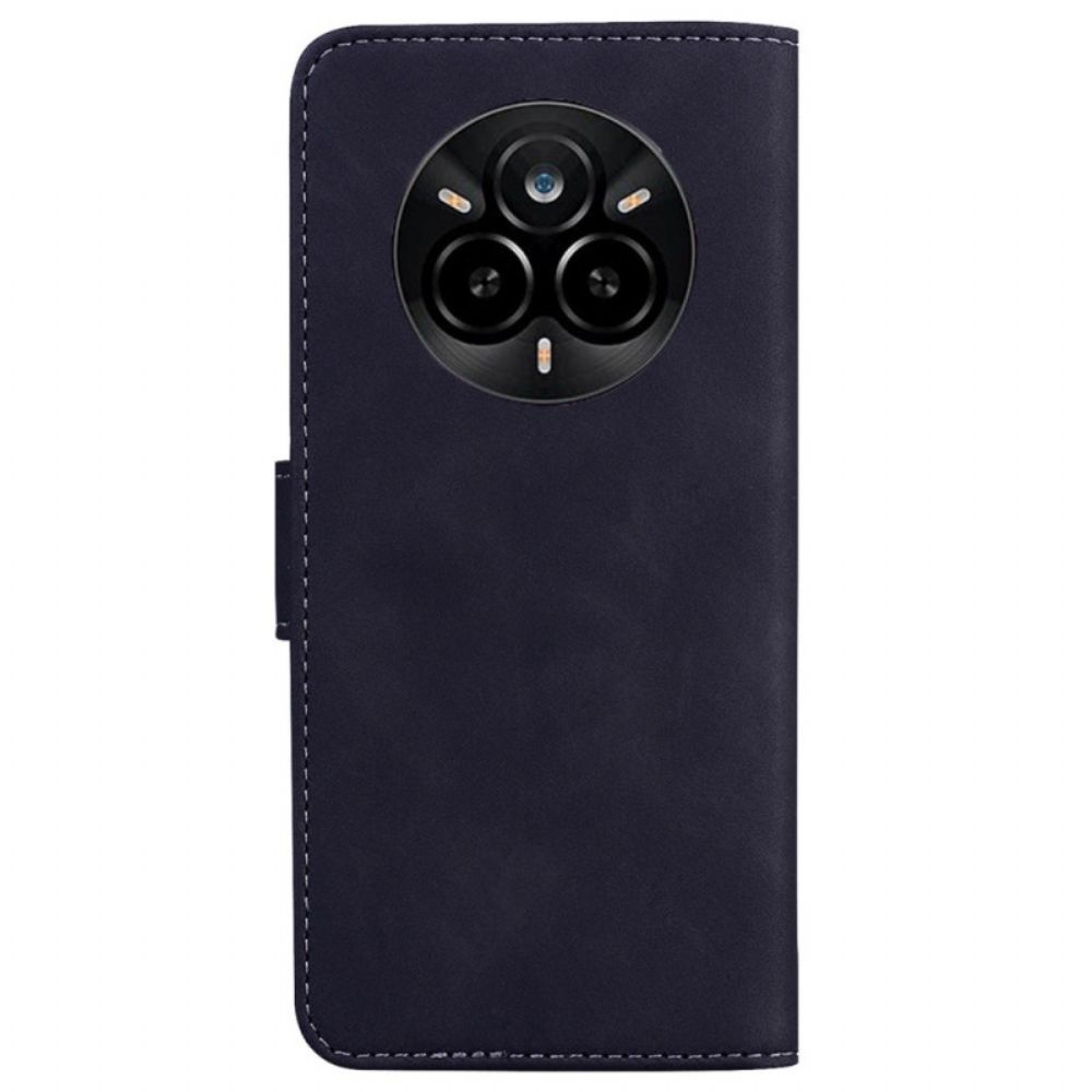 Leren Hoesje Realme 14 Pro 5g Suède-stijl Bescherming Hoesje