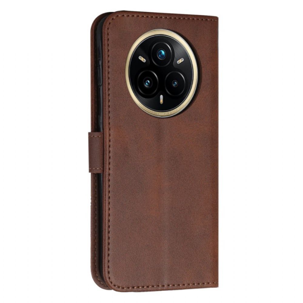 Leren Hoesje Realme 14 Pro 5g Zakelijke Stijl Bescherming Hoesje