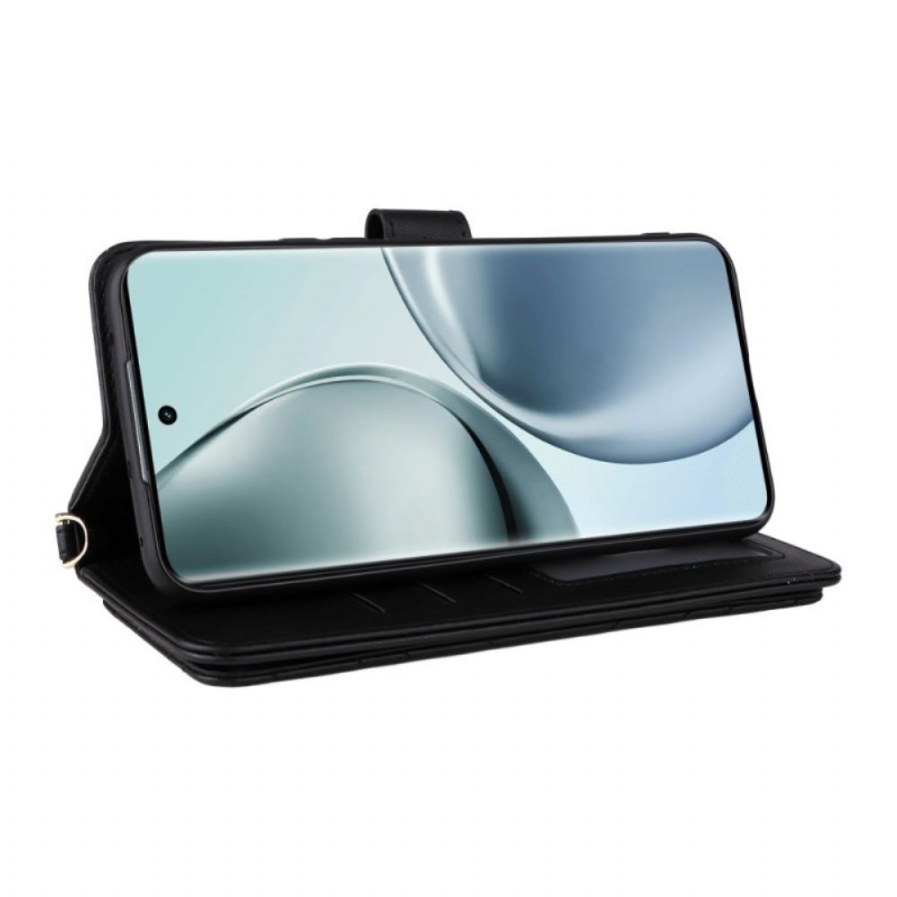 Leren Hoesje Voor Realme 14 Pro 5g Premium Met Schouderband