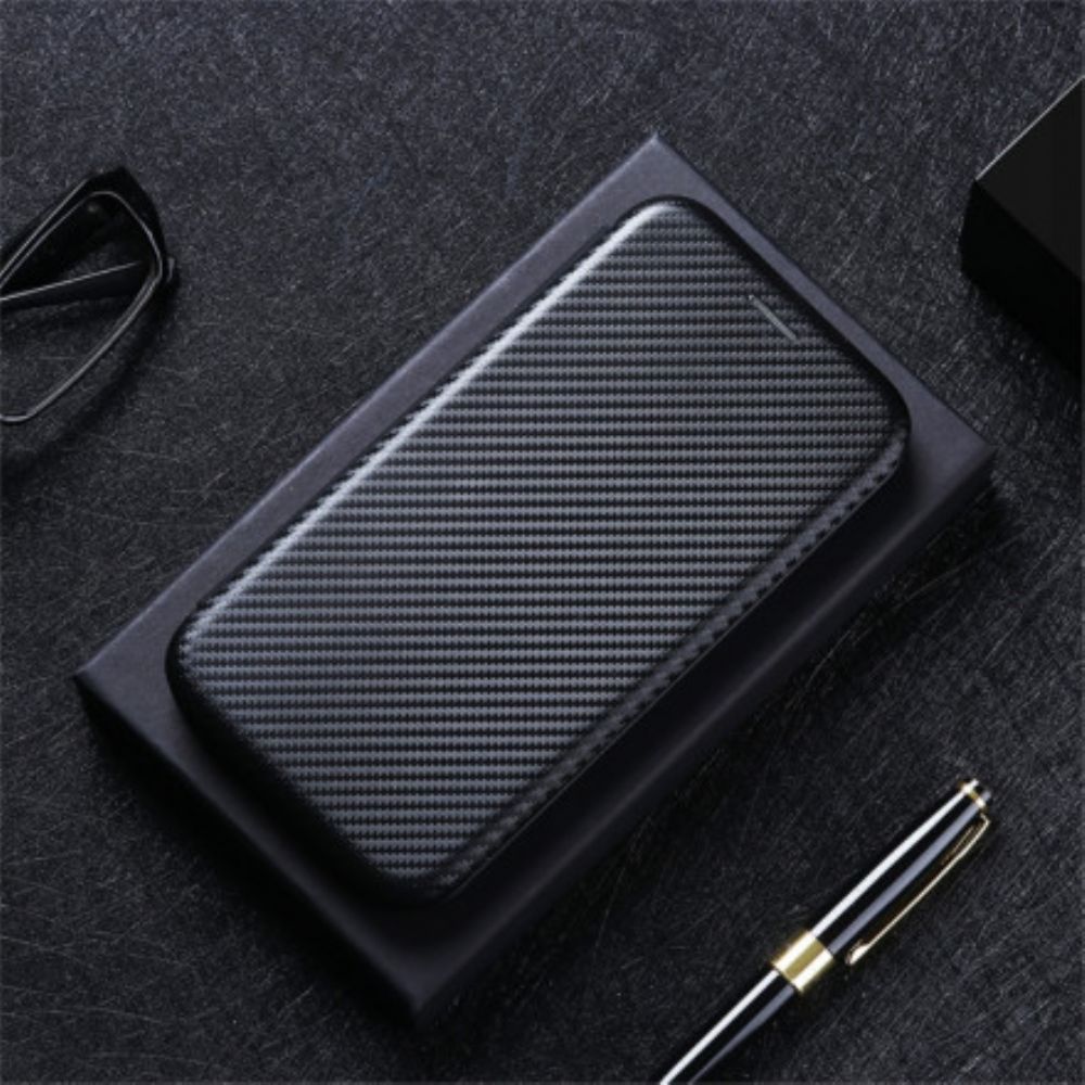 Bescherming Hoesje voor Moto G50 Folio-hoesje Siliconen Koolstof