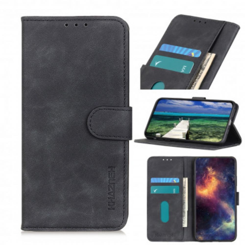 Flip Case voor Moto G50 Vintage Leereffect Khazneh