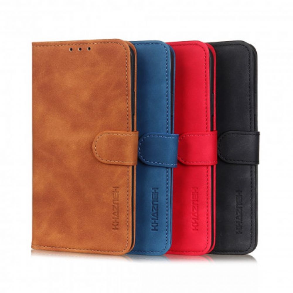 Flip Case voor Moto G50 Vintage Leereffect Khazneh