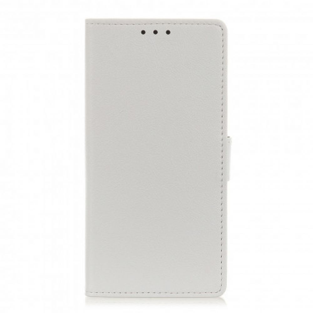Folio-hoesje voor Moto G50 Klassiek Leereffect