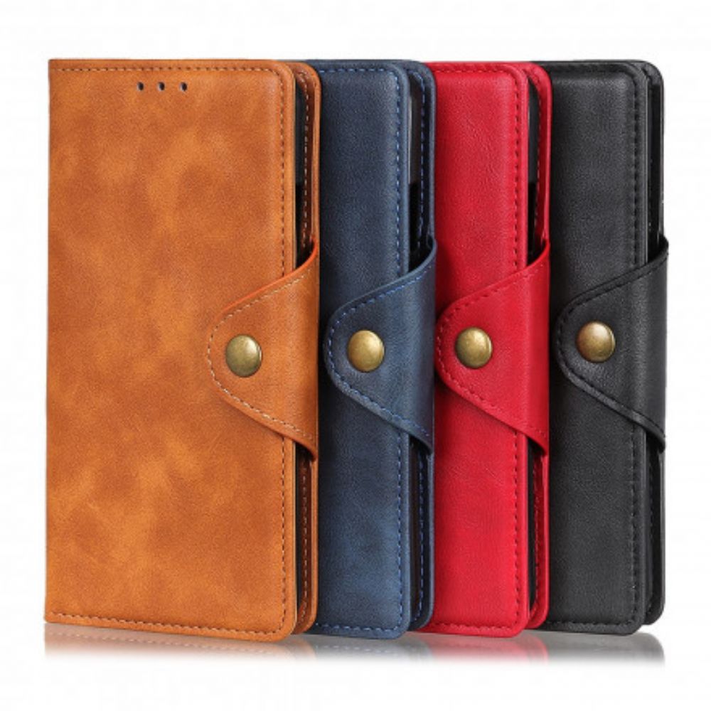 Folio-hoesje voor Moto G50 Kunstleer Decoratieve Knoop