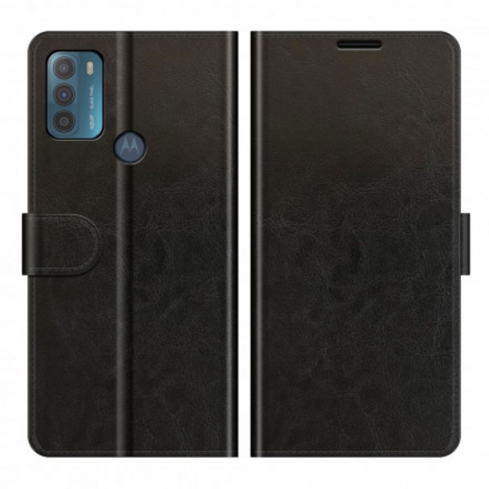 Folio-hoesje voor Moto G50 Ontwerp Leereffect