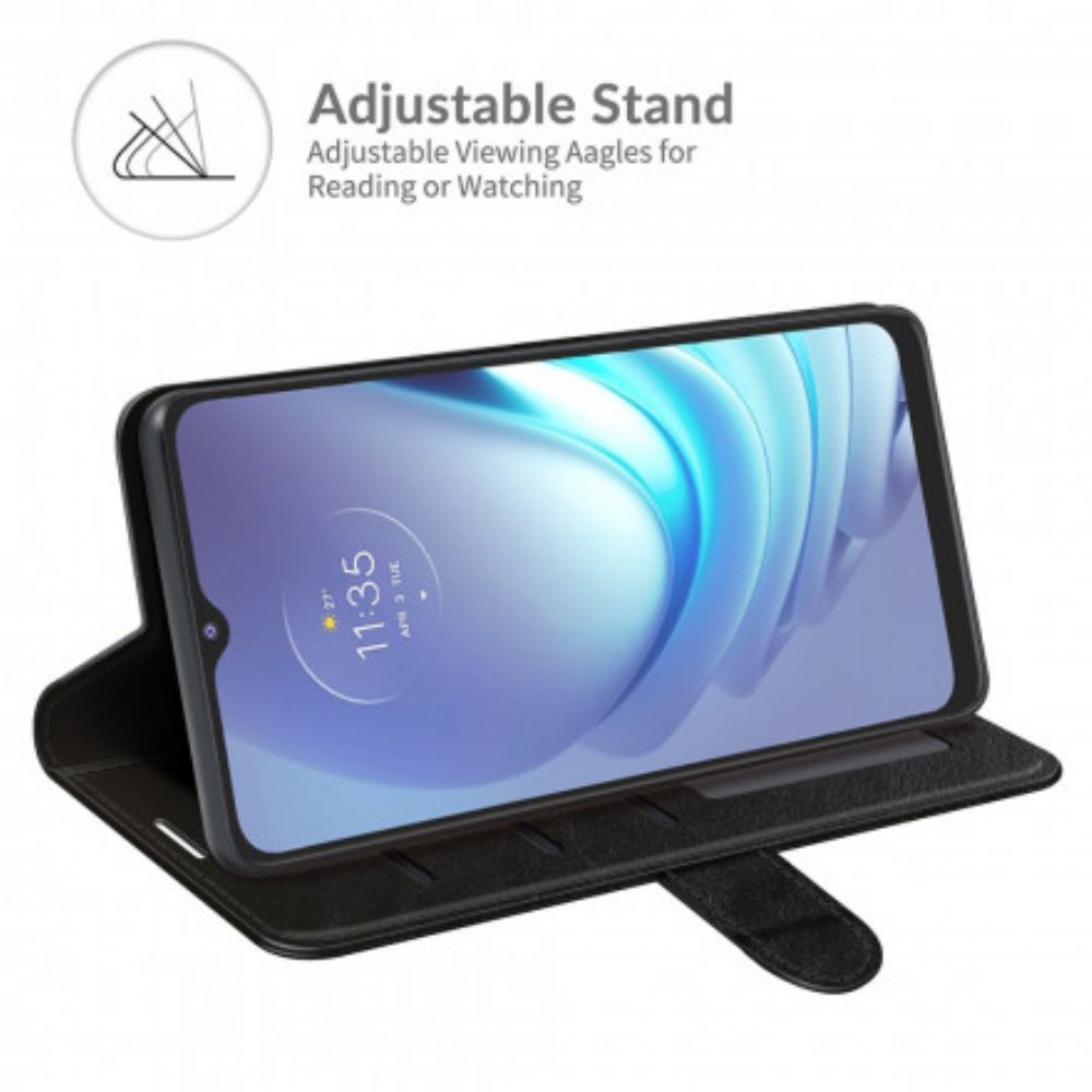 Folio-hoesje voor Moto G50 Ontwerp Leereffect