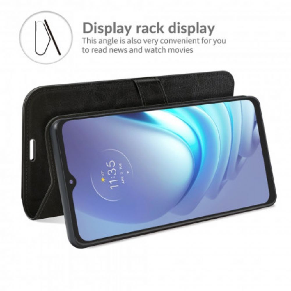 Folio-hoesje voor Moto G50 Ontwerp Leereffect