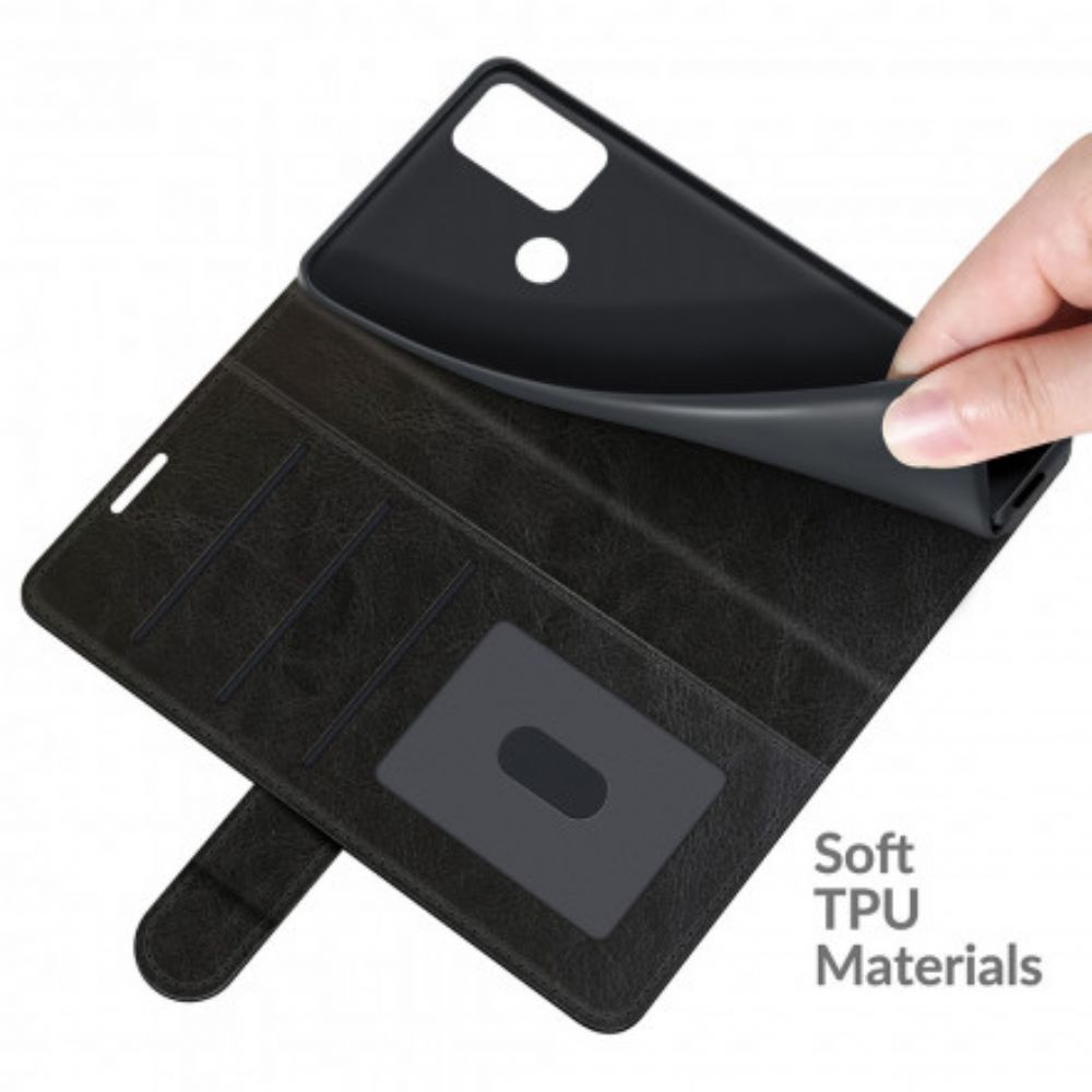 Folio-hoesje voor Moto G50 Ontwerp Leereffect
