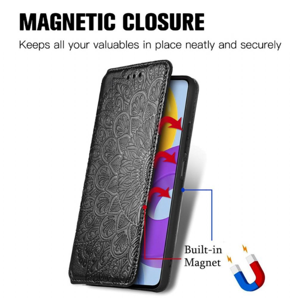 Bescherming Hoesje voor Samsung Galaxy M52 5G Folio-hoesje Antiek Kunstleer