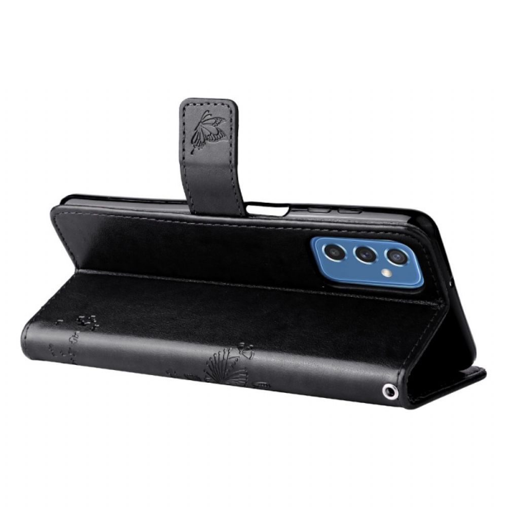 Flip Case voor Samsung Galaxy M52 5G Bloeiende Boom En Kat