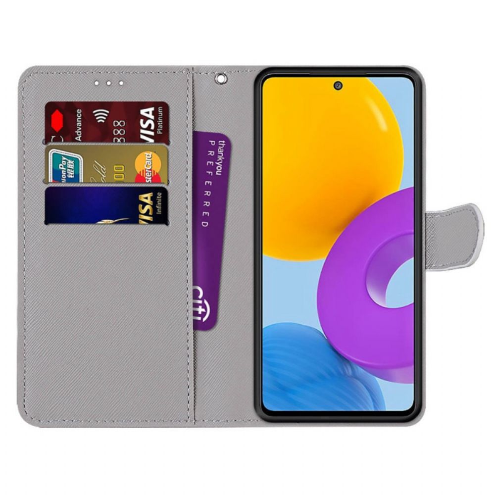 Flip Case voor Samsung Galaxy M52 5G Sneeuwpuppy