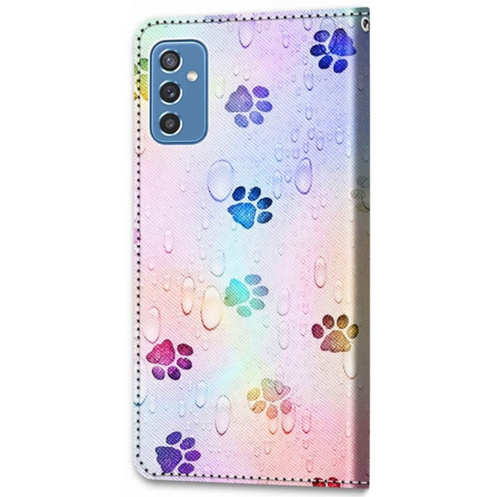 Folio-hoesje voor Samsung Galaxy M52 5G Hondenpoten