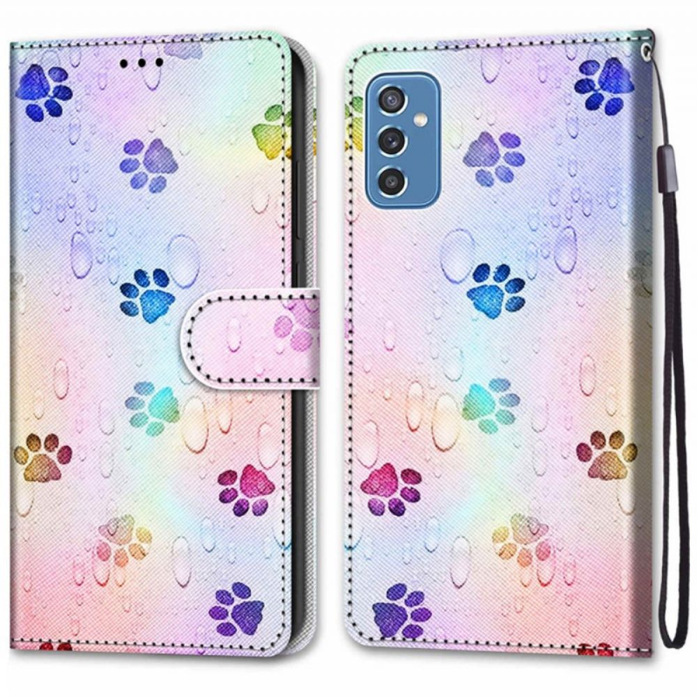 Folio-hoesje voor Samsung Galaxy M52 5G Hondenpoten