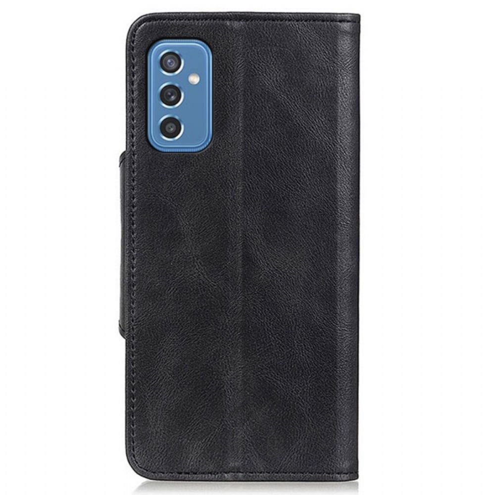 Folio-hoesje voor Samsung Galaxy M52 5G Knoop Van Kunstleer