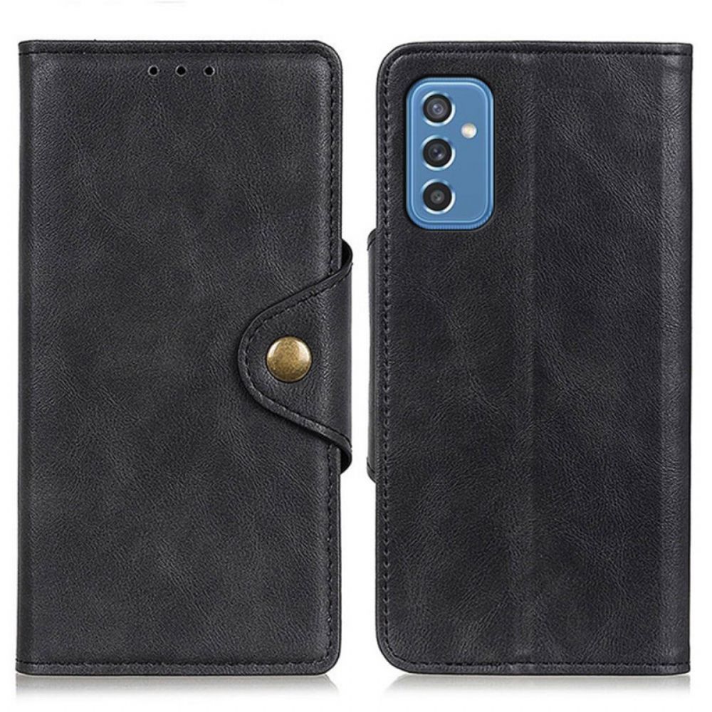 Folio-hoesje voor Samsung Galaxy M52 5G Knoop Van Kunstleer