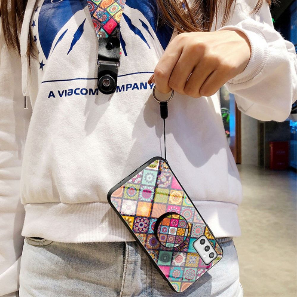 Telefoonhoesje voor Samsung Galaxy M52 5G Met Ketting Oosterse Band Tapestry