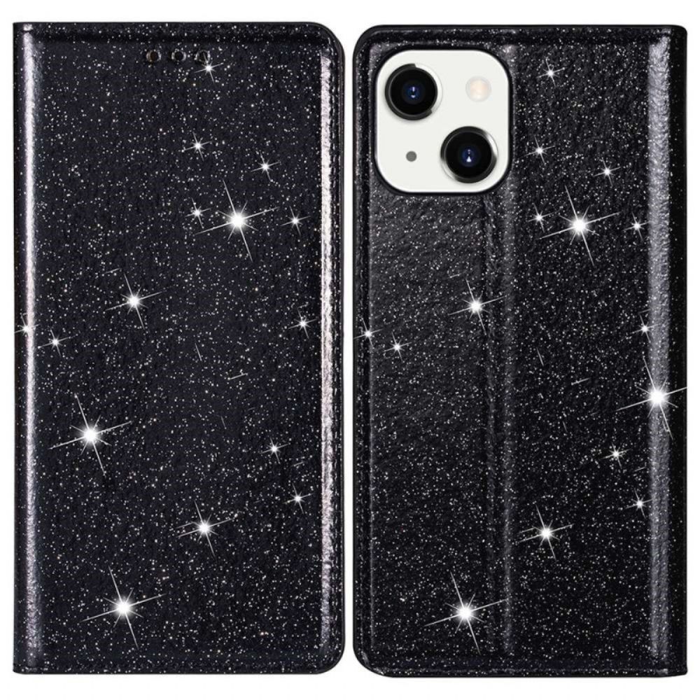 Bescherming Hoesje voor iPhone 14 Folio-hoesje Paillettenstijl
