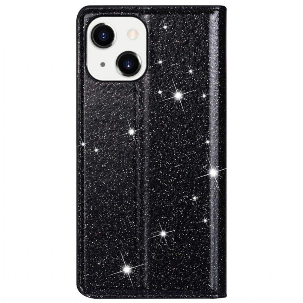 Bescherming Hoesje voor iPhone 14 Folio-hoesje Paillettenstijl