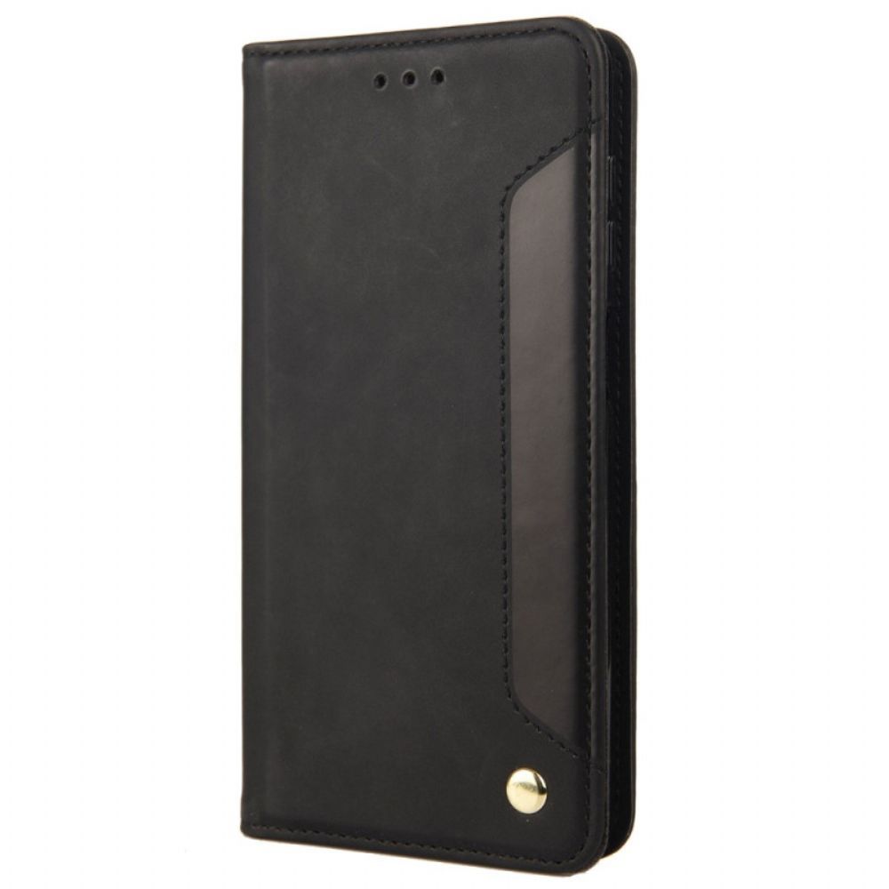 Bescherming Hoesje voor iPhone 14 Folio-hoesje Tweekleurig Met Klinknagel