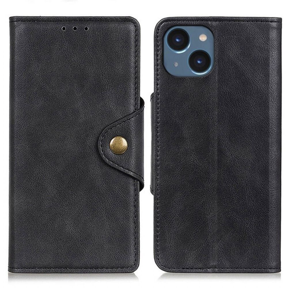 Folio-hoesje voor iPhone 14 Magnetische Knopsluiting