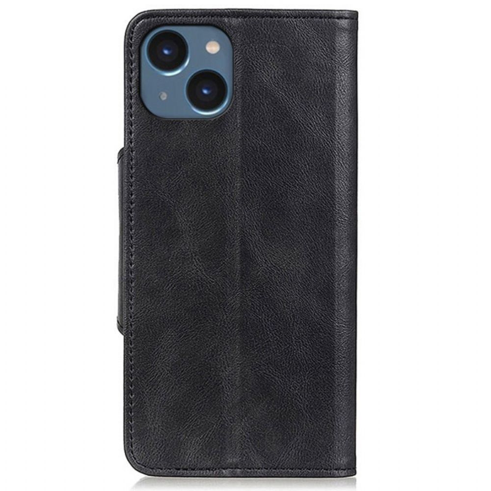 Folio-hoesje voor iPhone 14 Magnetische Knopsluiting