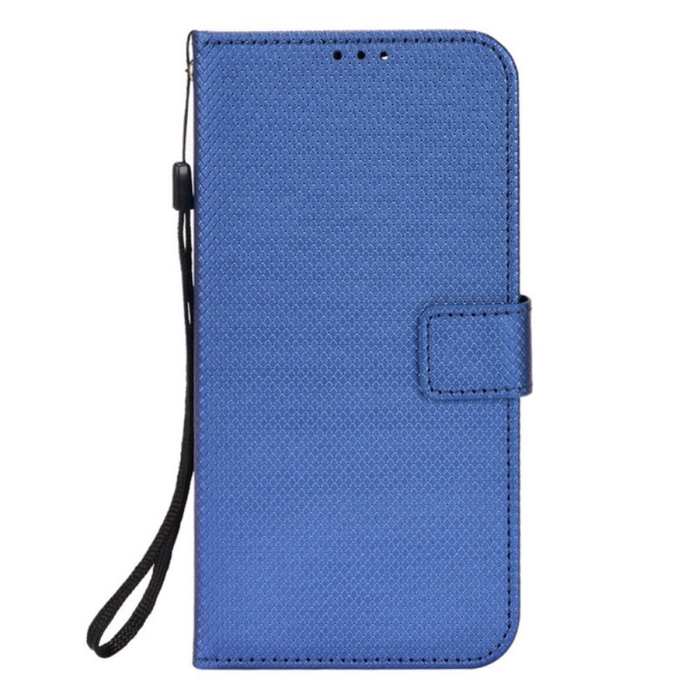 Folio-hoesje voor iPhone 14 Met Ketting Synthetische Lederen Band